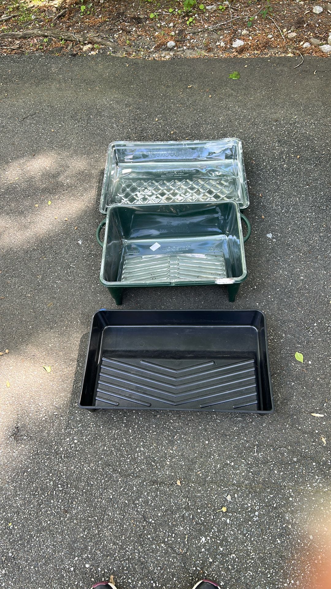 Three Large Paint Trays One 14” And Two 18”