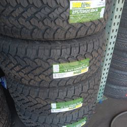 4 New Tires Installed/ Nuevas Llantas Instaladas 275/55/20 TBB AT Tires