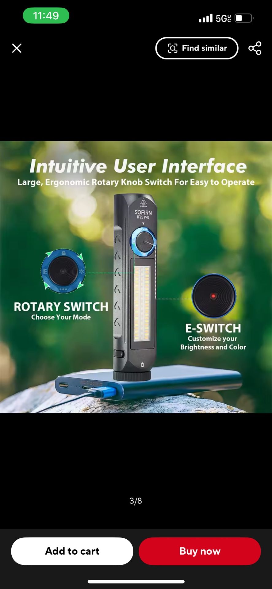 Sofirn If23 Pro Flood Light And Spot Light LED Type-c Rechargeable Magnetic Tail