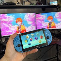 PS Vita Slim Aqua Blue Modded