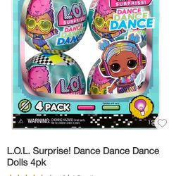
L.O.L Surprise!! Dance Dance Dance Doll 4pk

$25 dlls each box with 4 balls with surprises regular price 42.99 plus taxes if you take the 3 boxes of 