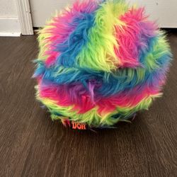 Nee Doh Plush Pillow Ball Retro Rainbow Fluffy Decorative