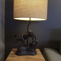 Handmade Moose Lamp 