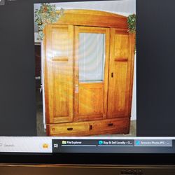 Antique Oak "Knockdown" Armoire