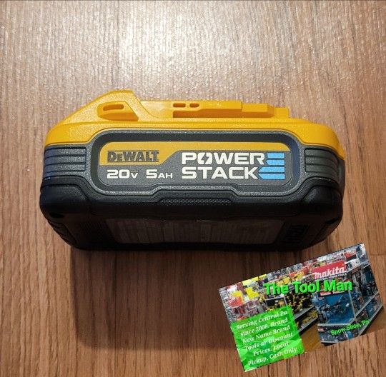 New Dewalt 20v 5ah PowerStack Battery $90 Firm Pickup Only