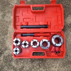 New Ratchet Pipe Threader Kit Ratcheting Pipe Threading Tool Set w/ 6 Dies