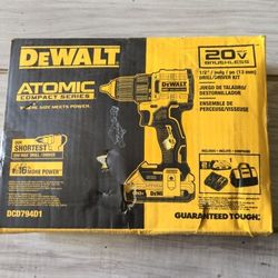 DEWALT Atomic 20V Lithium-Ion Cordless Compact 1/2 in. Drill/Driver Kit with 2.0Ah Battery and Charg