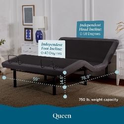 Queen Bed Frame Lucid L300 Dual Adjustable