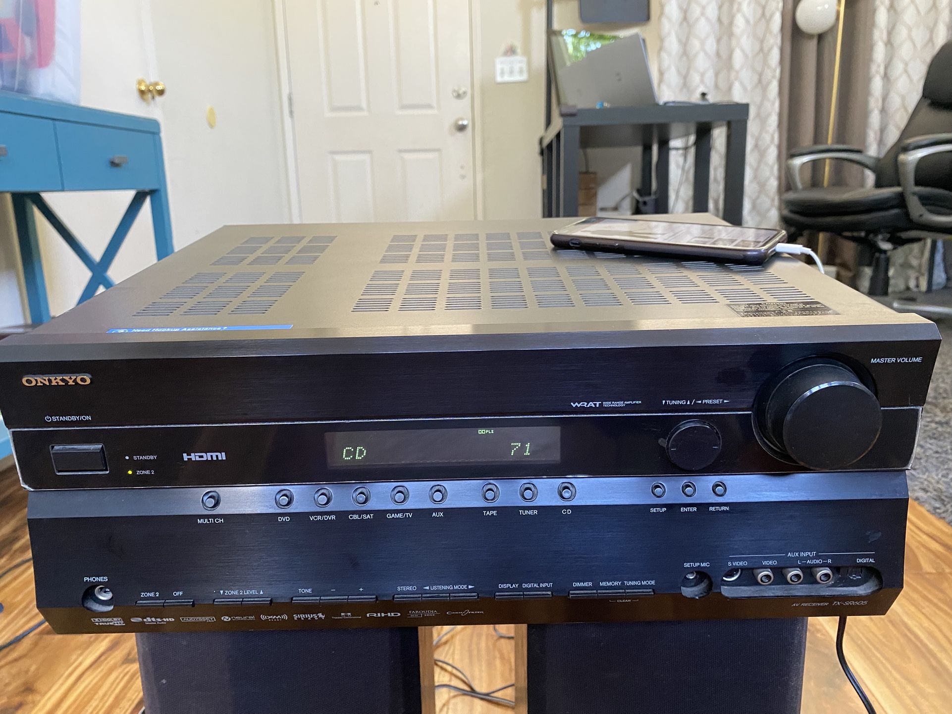 Onkyo TX-SR605 5.1 Channel, HDMI, Dolby Pro Logic, HD-DTS - Tested!