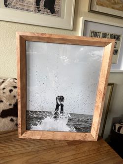 New original photograph print art 11x14” Framed Black and White Ocean Dive Print