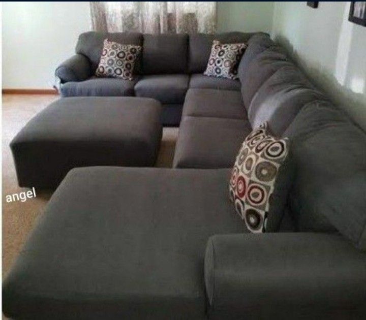 3 PIECES LARGE U SHAPE SECTIONAL COUCH SAME DAY DELIVERY 