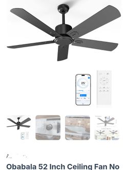 52" indoor outdoor ceiling fan with remote