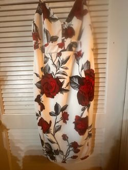 Summer dress with roses