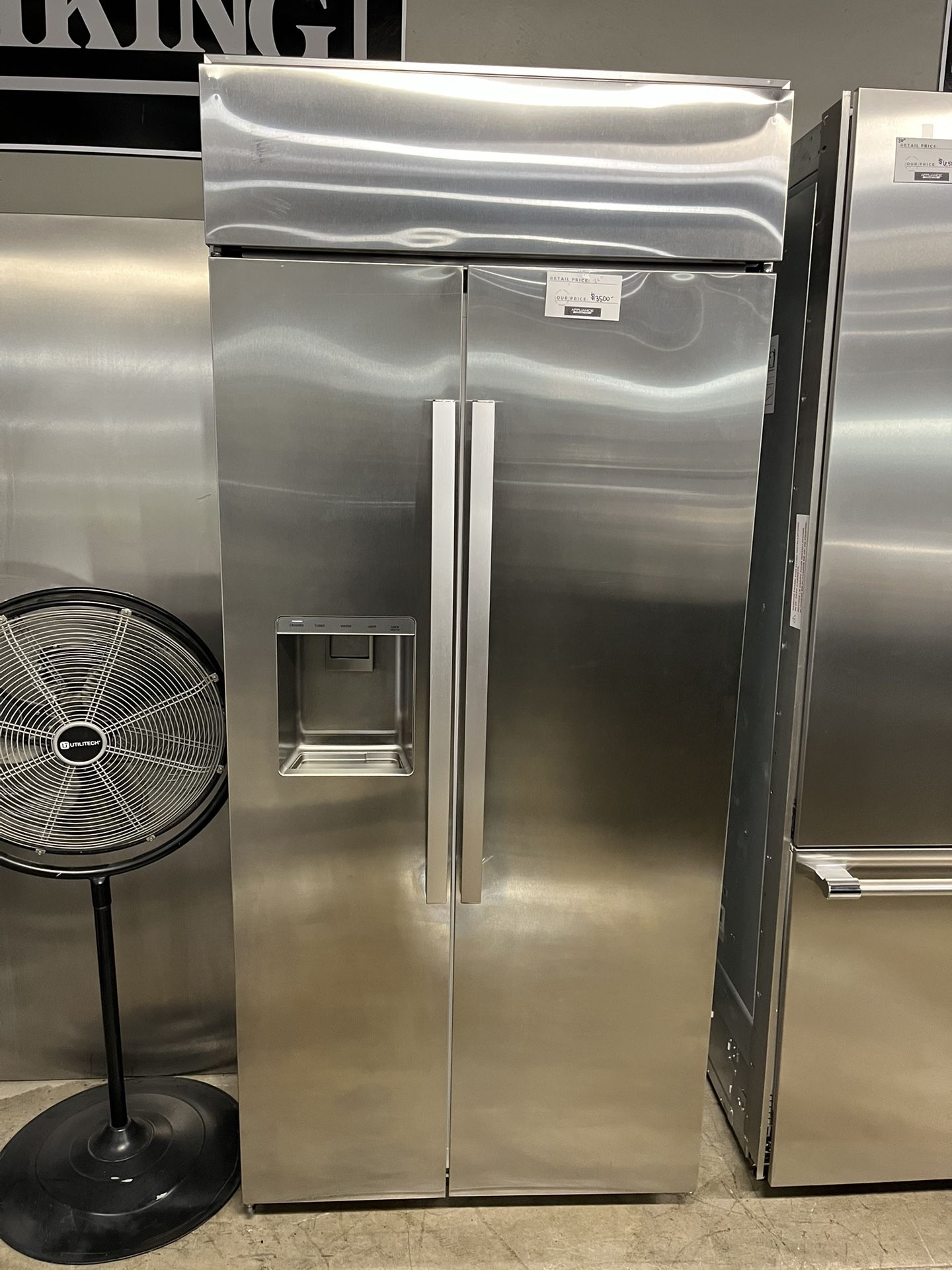 GE MONOGRAM SIDE BY SIDE REFRIGERATOR 36 WIDE