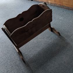 Solid Wood Rocking Babydoll Cradle