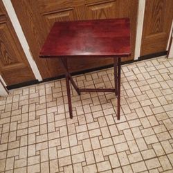 Folding Wooden Snack Table/19 X 14 X 27 Inches 