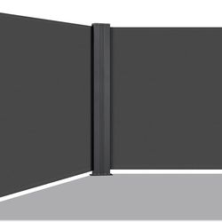 236" x 71" Side Awning, Retractable Side Awning, Patio Retractable Side Screen, UV Resistant, Waterproof, Patio Privacy Screen for Garden, Balcony, Co