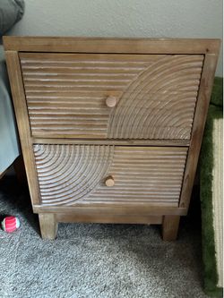 Solid Natural Wood Nightstands