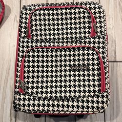 Girls Houndstooth Travel Set with Roller Bag and Weekender