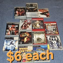 Playstation 3 Ps3 Games $6 Each