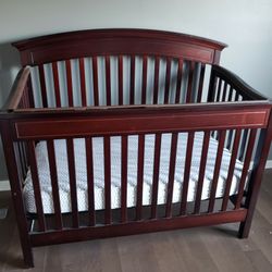 Delta Children Emery 4-in-1 Convertible Baby Crib, Dark Chocolate

