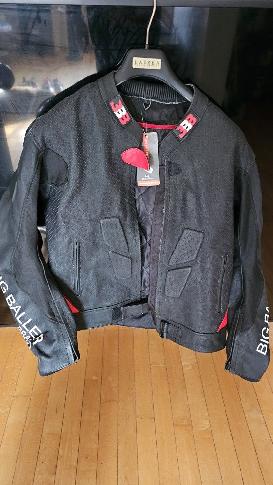 BBB Racing Motorcycle Jacket Black- Legends Edition- Size LARGE