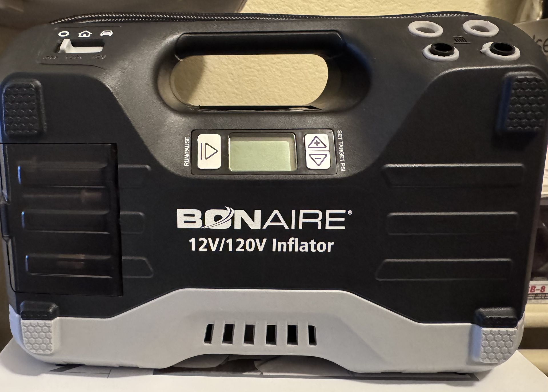 Bonaire 12v/120v Dual Power Tire Inflator/Air Compressor