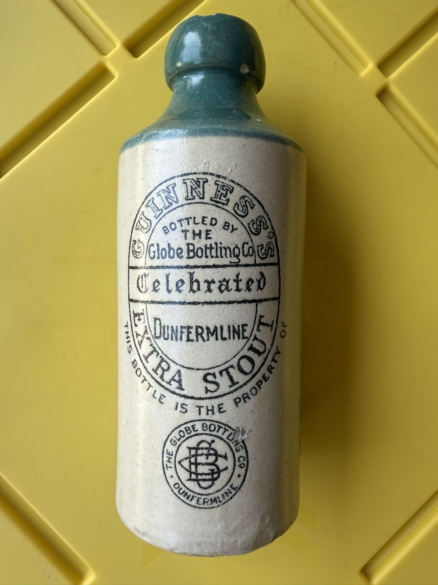 Vintage Globe Bottling & Co Guinness Extra Stout (Dunfermline) Bottle C1910