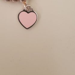 Tiffany & Co Pink Heart Charm Small