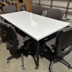 Conference Table And 6 Chairs, 36 X 72” Table