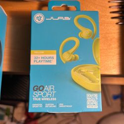 JLAB Yellow Headphones 