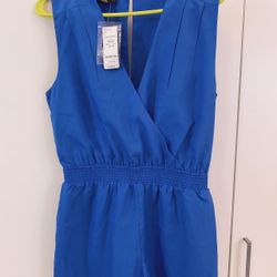 Women's Summer V Neck Sleeveless Elastic Waist One Piece Short Jumpsuit Rompers ( please check my other stuff more than 200 items)