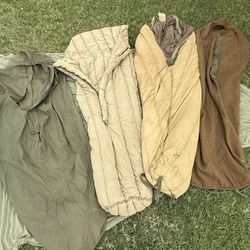 WWII 1944 US Army Military Arctic & Mountain Sleeping Bag System 4 pc Set
