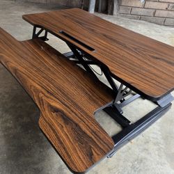 Height Adjustable Standing Desk 36” Wide Sit to Stand Converter Stand Up Desk Tabletop