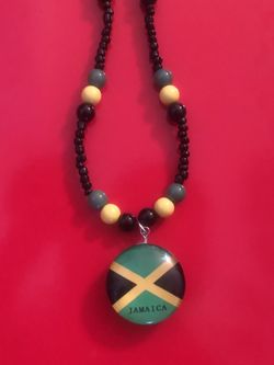 Jamaica Flag Beaded Necklace