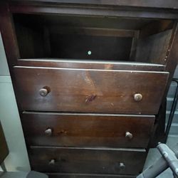 Wood Dresser With Large Cubby -STURDY!