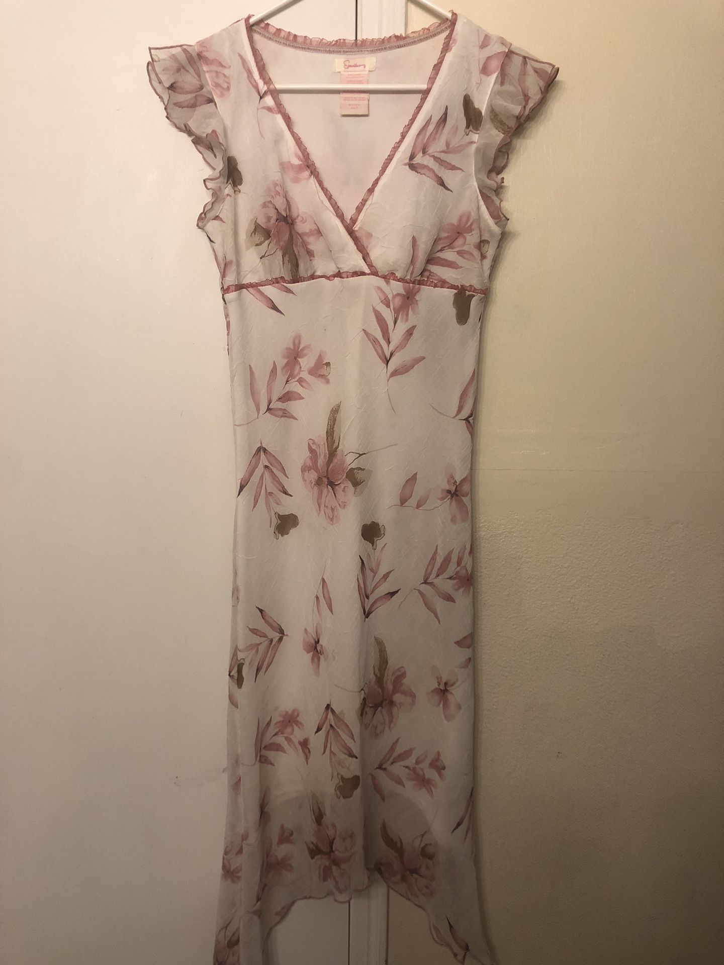 White Floral Dress size 5