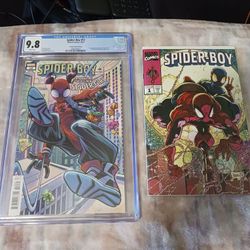 Spider-Boy #12 CGC 9.8 (Marvel 2024) Variant and Spider-Boy #1 Comics