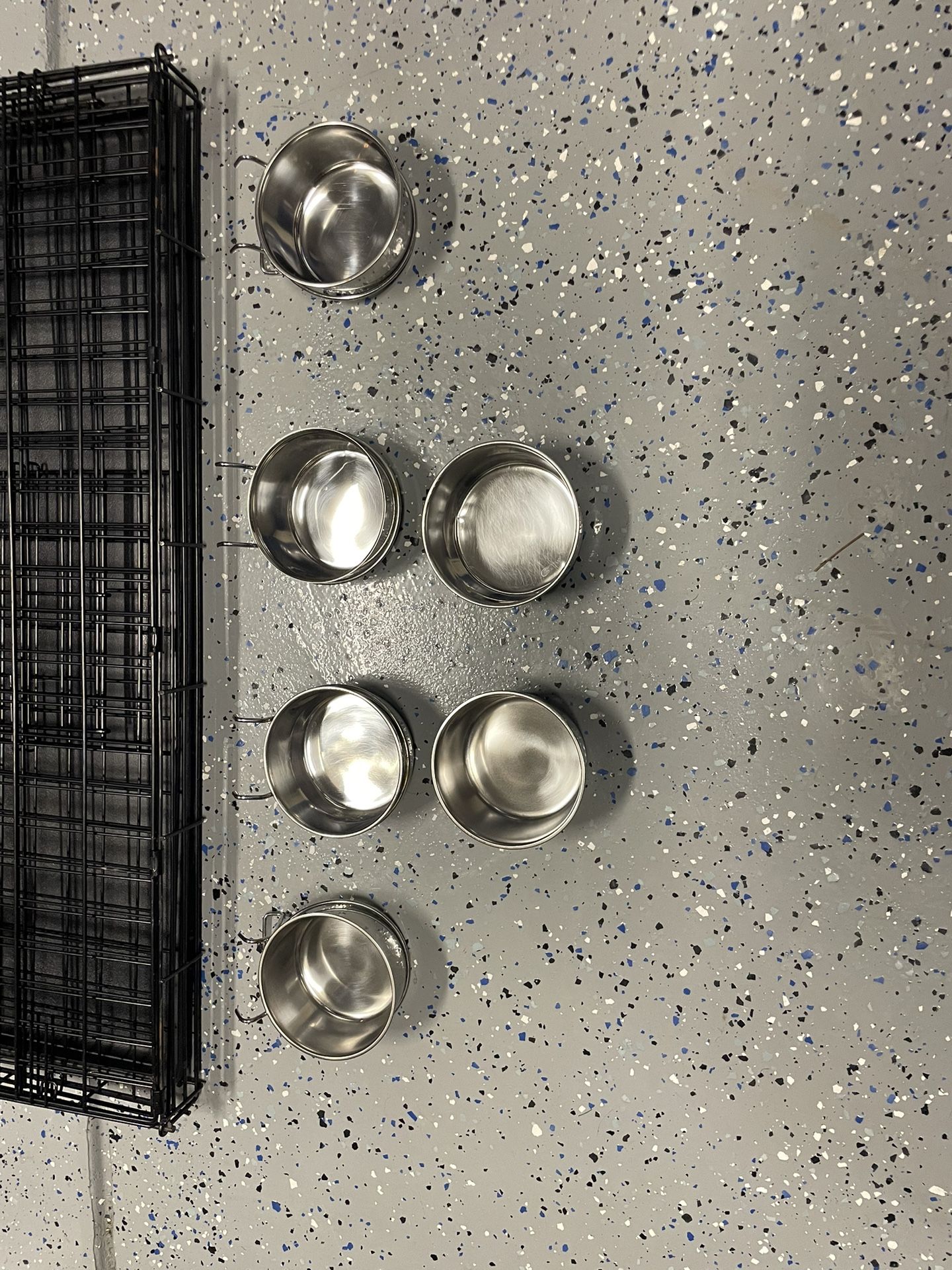 6 Stainless Steel Dog Bowls