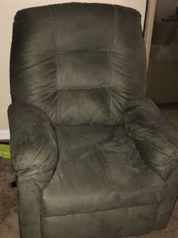 Small green recliner