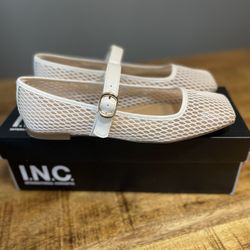 I.N.C. White Ballet Flats Size 6.5