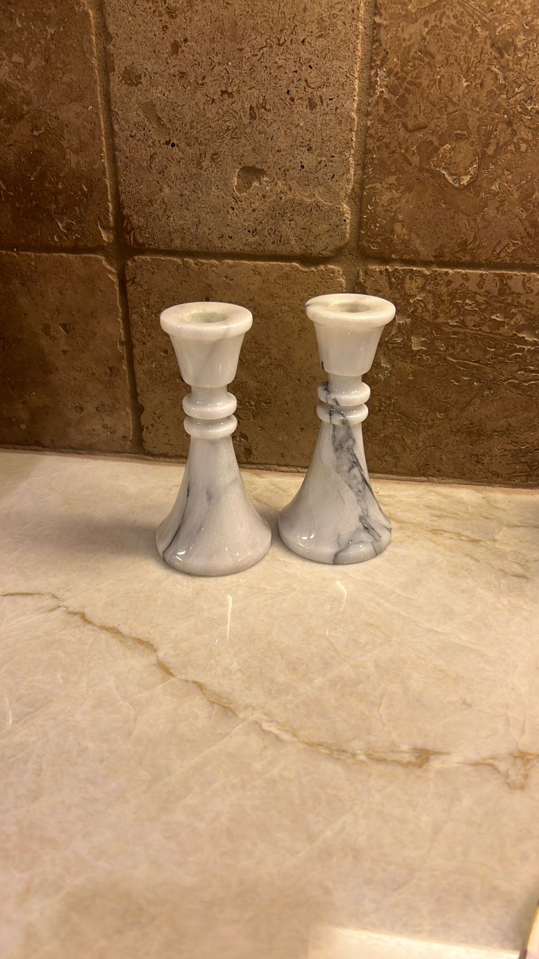 Solid Marble Candle Stick Holder Pillar Candle Holder 