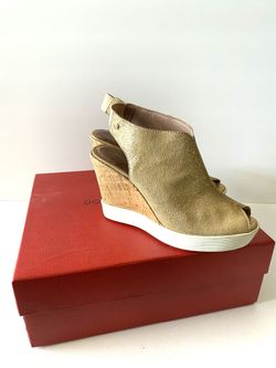 Donald J Pliner Women’s Pump Size 5 Platform Wedge Heel Open Toe