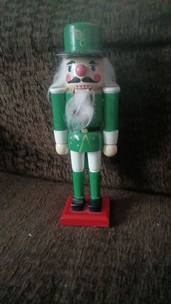 Wooden Christmas Nutcracker Figurine Green