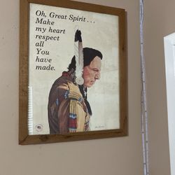 Old Iron Eyes Poster.  He Was From Geydean Louisiana