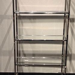 TWO MATCHING MCM VINTAGE CHROME SHELVES  in EXCELLENT CONDITION 