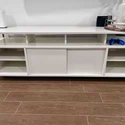 West Elm white console