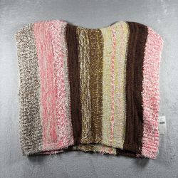 Anthropologie Women’s Size Small Brown Motif Textured Poncho Sweater NWT #1271