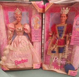 1997 Classic Fairy Tale Rapunzel Barbie & Ken Doll Set