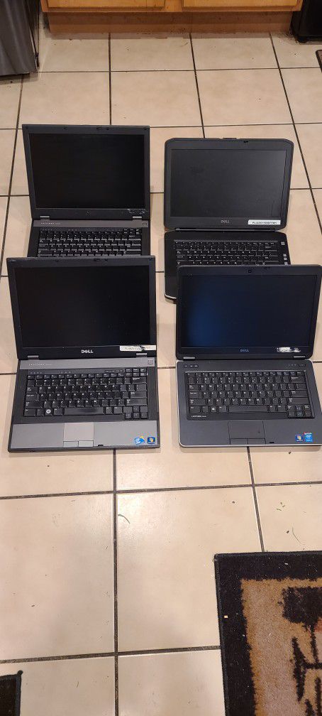 4 Dell Laptops For Parts 
